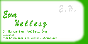 eva wellesz business card